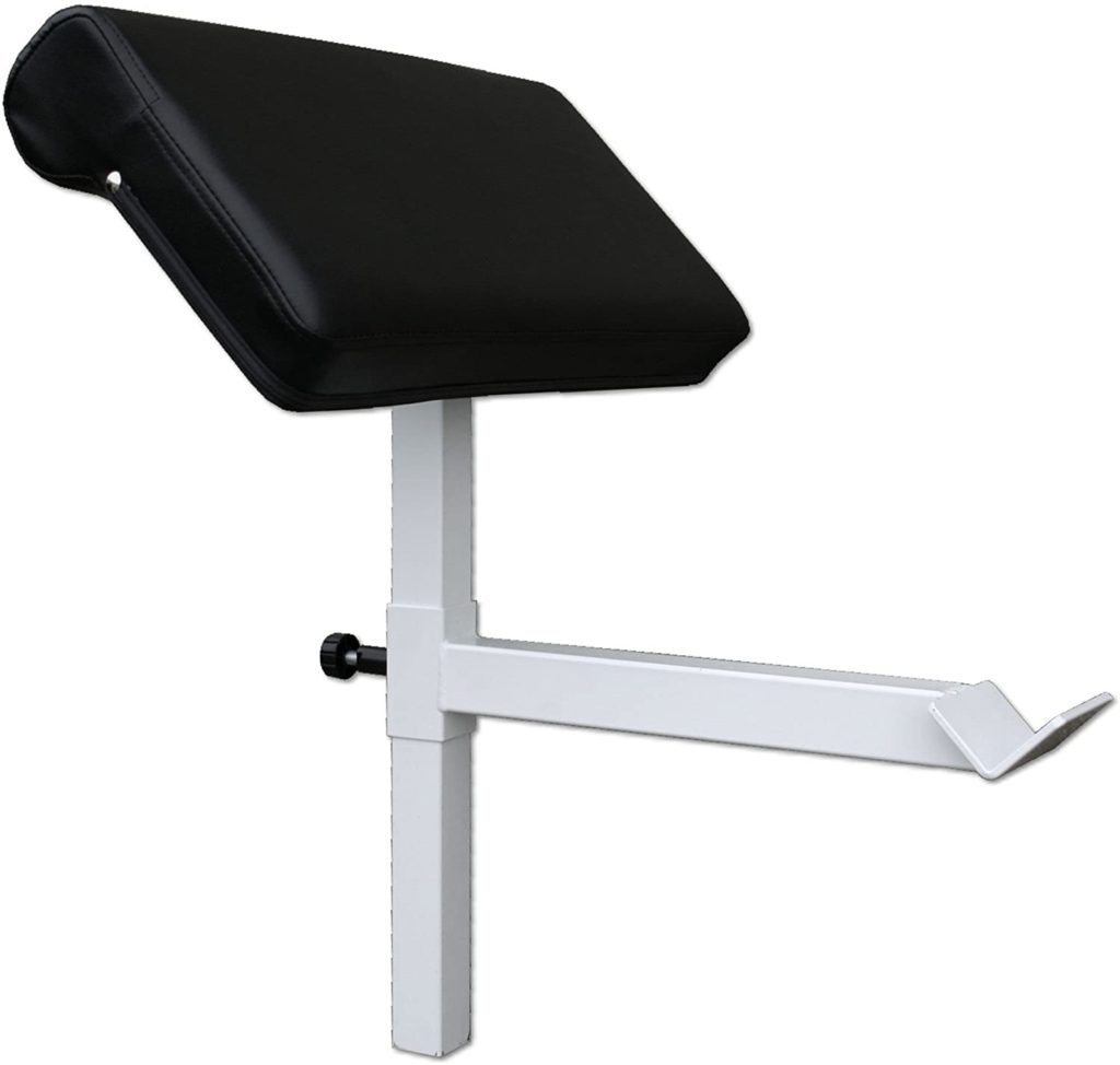 Preacher curl rack mounts can save space for those in small homes.